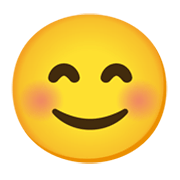 😊 Emoji lächelndes Gesicht mit lachenden Augen Google Android 12L.