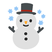 ☃️ Emoji Muñeco De Nieve Con Nieve en Google Android 12L.