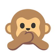 🙊 Emoji sich den Mund zuhaltendes Affengesicht Google Android 12L.