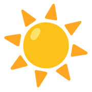 Emoji ☀️ Sole su Google Android 12L.
