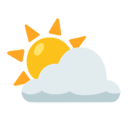 ⛅ Emoji Sol Por Trás Das Nuvens na Google Android 12L.