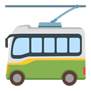 🚎 Emoji ônibus Movido A Eletricidade na Google Android 12L.