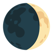 Emoji 🌒 Luna Crescente su Google Android 12L.