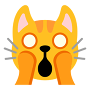 🙀 Emoji erschöpfte Katze Google Android 12L.