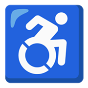 Emoji ♿ Simbolo Della Disabilità su Google Android 12L.
