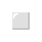 ◽ Emoji Cuadrado Blanco Mediano-pequeño en Google Android 12L.