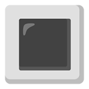 Emoji 🔳 Tasto Quadrato Nero Con Bordo Bianco su Google Android 12L.