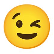 😉 Emoji zwinkerndes Gesicht Google Android 12L.