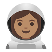 👩🏽‍🚀 Emoji Astronautin: mittlere Hautfarbe Google Android 12L.