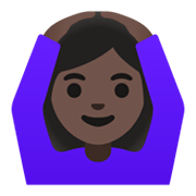 Emoji 🙆🏿‍♀️ Donna Con Gesto OK: Carnagione Scura su Google Android 12L.