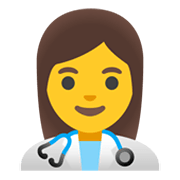 Émoji 👩‍⚕️ Professionnelle De La Santé sur Google Android 12L.