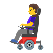 👩‍🦼 Emoji Frau in elektrischem Rollstuhl Google Android 12L.