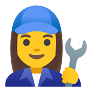Emoji 👩‍🔧 Meccanico Donna su Google Android 12L.