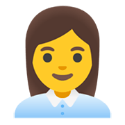 Emoji 👩‍💼 Impiegata su Google Android 12L.