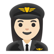 👩🏻‍✈️ Emoji Pilotin: helle Hautfarbe Google Android 12L.