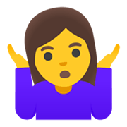 🤷‍♀️ Emoji Mujer Encogida De Hombros en Google Android 12L.