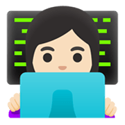 Emoji 👩🏻‍💻 Tecnologa: Carnagione Chiara su Google Android 12L.