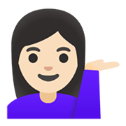 Emoji 💁🏻‍♀️ Donna Con Suggerimento: Carnagione Chiara su Google Android 12L.