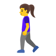 🚶‍♀️ Emoji Mujer Caminando en Google Android 12L.