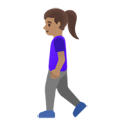 🚶🏽‍♀️ Emoji Mujer Caminando: Tono De Piel Medio en Google Android 12L.