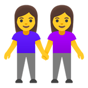 👭 Emoji Duas Mulheres De Mãos Dadas na Google Android 12L.