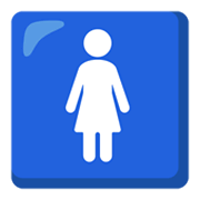 Émoji 🚺 Symbole Toilettes Femmes sur Google Android 12L.