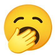 Emoji 🥱 Faccina Che Sbadiglia su Google Android 12L.
