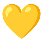 💛 Emoji Corazón Amarillo en Google Android 12L.