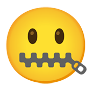 🤐 Emoji Cara Con La Boca Cerrada Con Cremallera en Google Android 12L.