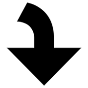 Emoji ⤵️ Freccia Curva In Basso su Google Android 4.3.