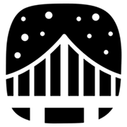 🌉 Emoji Brücke vor Nachthimmel Google Android 4.3.
