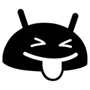 😝 Emoji Gesicht mit herausgestreckter Zunge und zusammengekniffenen Augen Google Android 4.3.
