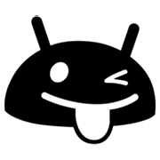 Emoji 😜 Faccina Che Fa L’occhiolino E Mostra La Lingua su Google Android 4.3.