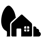 Emoji 🏡 Casa Con Giardino su Google Android 4.3.