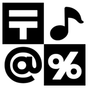 Emoji 🔣 Pulsante con simboli su Google Android 4.3.