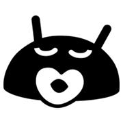 Émoji 😚 Visage Faisant Un Bisou Avec Les Yeux Fermés sur Google Android 4.3.