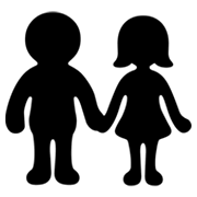 Emoji 👫 Uomo E Donna Che Si Tengono Per Mano su Google Android 4.3.