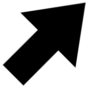 Emoji ↗️ Freccia Rivolta Verso Destra Che Punta In Alto su Google Android 4.3.