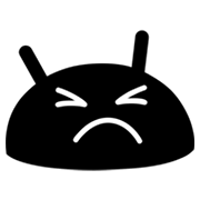 Emoji 😣 Faccina Perseverante su Google Android 4.3.