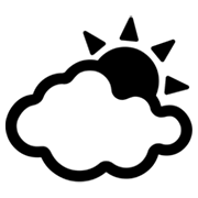 ⛅ Emoji Sol Detrás De Una Nube en Google Android 4.3.