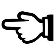 👈 Emoji Dorso Da Mão Com Dedo Indicador Apontando Para A Esquerda na Google Android 4.3.