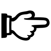👉 Emoji Dorso Da Mão Com Dedo Indicador Apontando Para A Direita na Google Android 4.3.