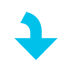 Émoji ⤵️ Flèche Courbe Bas sur Google Android 4.4.