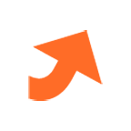 Émoji ⤴️ Flèche Courbe Haut sur Google Android 4.4.