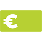 Émoji 💶 Billet En Euros sur Google Android 4.4.