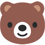 🐻 Emoji Rosto De Urso na Google Android 4.4.