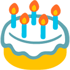 Emoji 🎂 Torta Di Compleanno su Google Android 4.4.