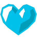 Émoji 💙 Cœur Bleu sur Google Android 4.4.