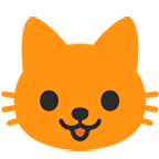 Émoji 🐱 Tête De Chat sur Google Android 4.4.