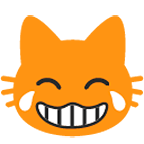 😹 Emoji Gato Llorando De Risa en Google Android 4.4.